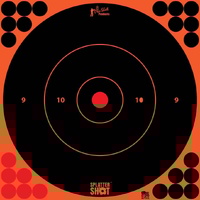 Pro-Shot Splatter Shot 12" Orange Peel & Stick Bullseye Target 12-pack - 12B-ORNG-12PK