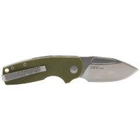 Thumbnail for SOG Stout SJ Folding Knife in Olive Drab G10 and Stonewash - SOG16-03-01-57