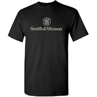 Thumbnail for Smith & Wesson Digital Camo Filled Circle Logo Mens Tee - Black - 2XL