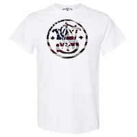 Thumbnail for Smith & Wesson American Flag Circle Logo Tee - White - 2XL