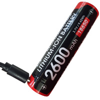 Thumbnail for Powa Beam 18650 USB Rechargeable Torch Battery 2600mah - BAT-R26