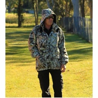 Thumbnail for Max-Hunter Koorangie Camo Fleece Coat with Hood Large - COAT-L