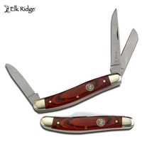 Thumbnail for Elk Ridge Pakkawood 3 Blade Pocket Knife - K-ER-323W