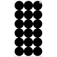 Pro-Shot Splatter Shot 1" Peel & Stick Repair Pasters - 216 Black Pasters - P-216
