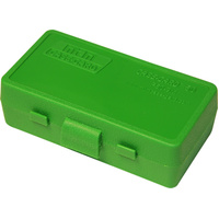MTM Pistol Ammo Box 50 Round Flip-Top 44 Mag 45 Colt Green P50-44-10