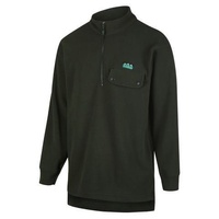 Thumbnail for Ridgeline Premium Workmans Zip Bushshirt Olive L - RLCBZO3