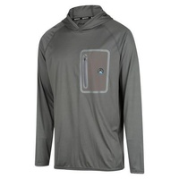Thumbnail for Ridgeline Mens Performance Hooded Top Lead XS - RLCHDMLLD0