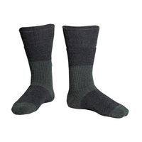 Thumbnail for Ridgeline Merino Gumboot Sock in Black & Field Olive L (9-12) - RLCXGBB3