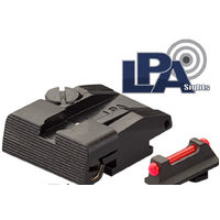 LPA SPS Adjustable Target With Fiber Optic Front Sight Set Walther PPQ, P99, PPQM2 - SPS15WA6F