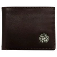 Thumbnail for Smith & Wesson Mens Genuine Leather Bifold Wallet - Brown