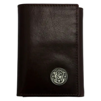 Thumbnail for Smith & Wesson Mens Genuine Leather Trifold Wallet - Brown