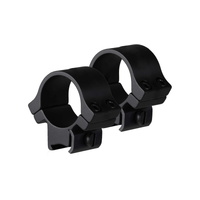 Truglo 1" Scope Ring Set Lightweight Quad Picatinny Weaver High - Tube Matte Black Aluminum  TG8961B2