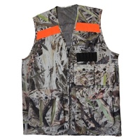 Max-Hunter Koorangie Camo Vest Neon Orange Strip 4 Pocket Large - VEST-002B-L