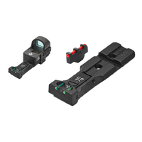 Thumbnail for LPA WXT "Red Dot Ready" Black Adjustable Rear with Spring Fiber Optic Front Sight Smith & Wesson - WXT02F1