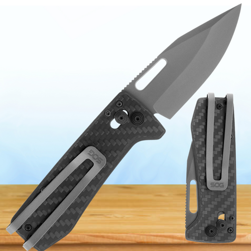 SOG Ultra XR Carbon and Graphite Folding Knife - 12-63-01-57