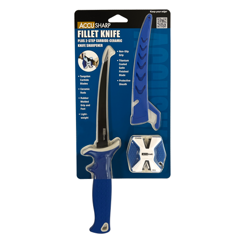 AccuSharp Fillet Knife with 2 step Sharpener - A737C