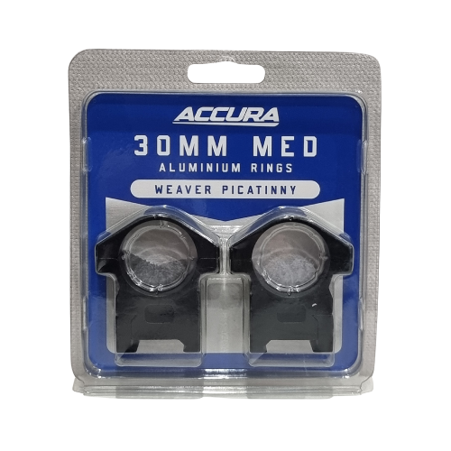 Accura 30mm Med Alloy Rings Weaver / Picatinny - ACAL30MWP