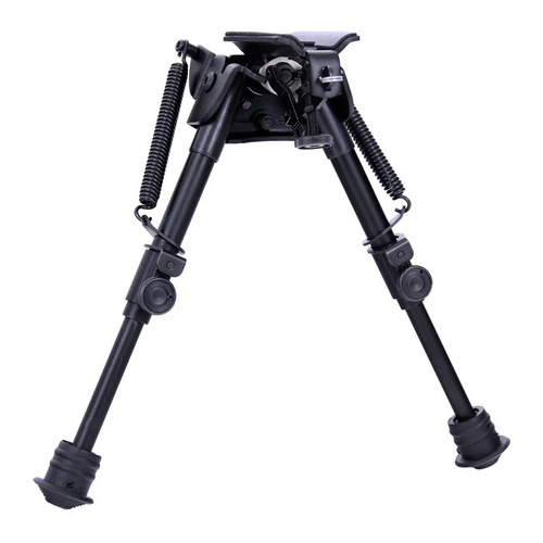 Aimtech Warhammer Bipod Tactical Stud Mount 6-9" Adjustable with Lever Lock Pivot - AT20855