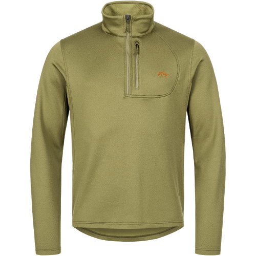 Blaser Men's Drain Midlayer Halfzip Pullover in Dark Olive - XXL - B121012140566XXL