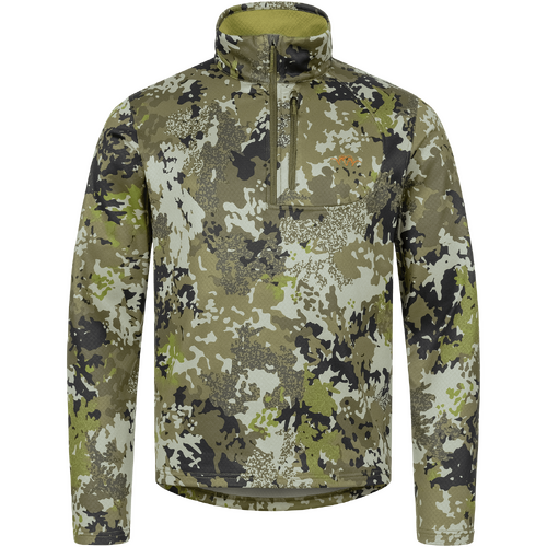 Blaser Men's Drain Midlayer Halfzip Pullover in HunTec Camo - XXL - B121012140571XXL