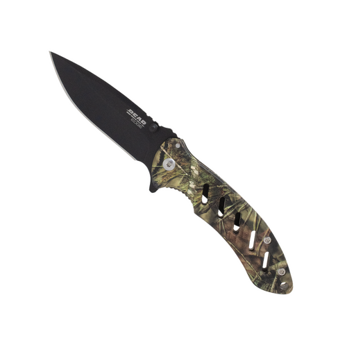 Bear & Son Bear Edge Brisk 1.0 4 1/16" Brown Locker Folder Knife Timber Camo