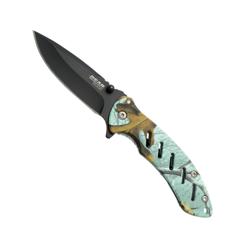 Bear & Son Bear Edge Brisk 1.0 4 1/16" Folding Knife - True Timber Rift Camo