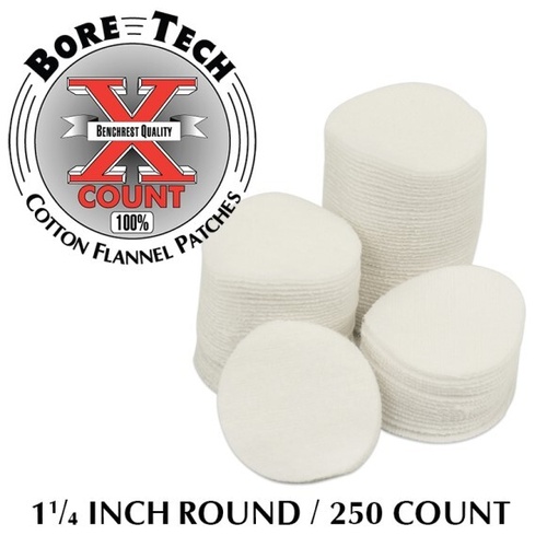 Bore Tech X-Count Patch 1 1/4" Cleaning Rounds 250/Bag - BTPT-114-R250
