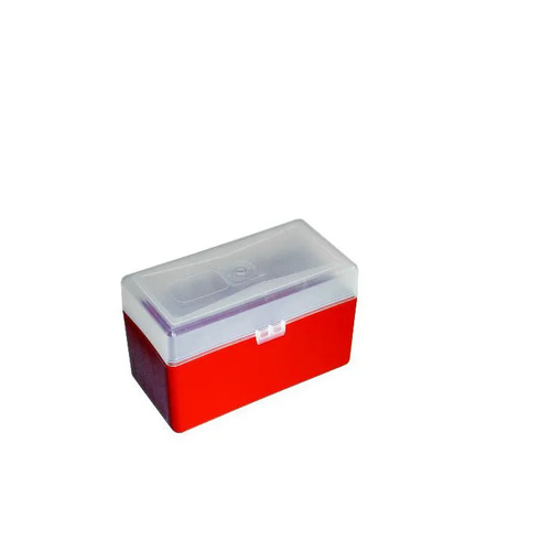 Megaline 9mm Ammo Box 50 Rounds Capacity Orange With Opaque Lid - 550-1000