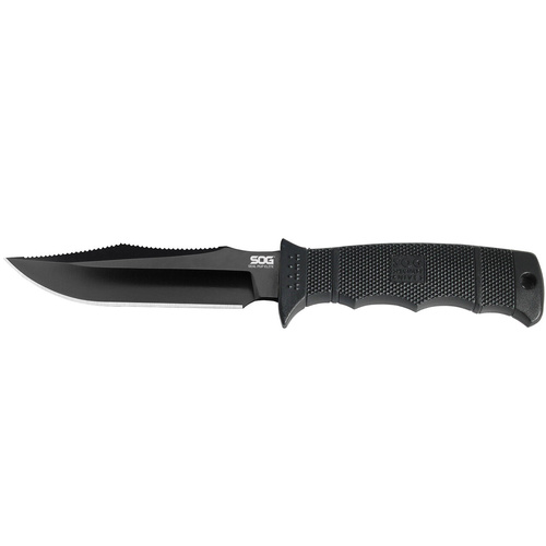 SOG Seal Pup Elite - Black TiNi Straight Edge Fixed Blade Knife - E37SN-CP