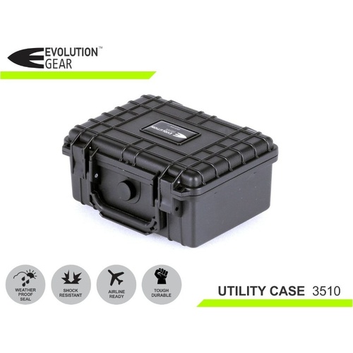 Evolution Gear Utility Hard Case Black -  235 x 195 x 110 - EG-3510-BLK