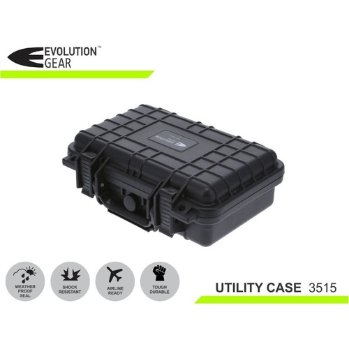 Evolution Gear Utility Hard Case - Black -  300 x 225 x 105 - EG-3515