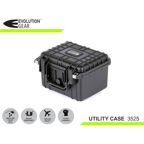 Evolution Gear Utility Hard Case - Black -  265 x 240 x 175 - EG-3525