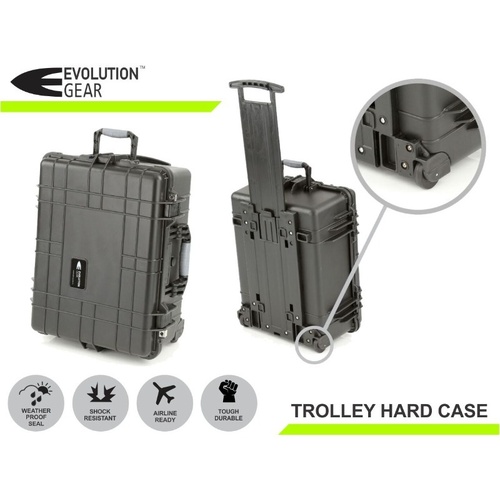 Evolution Gear Trolley Black Hard Case-HD Series-580 x 450 x 265mm-EG-5520