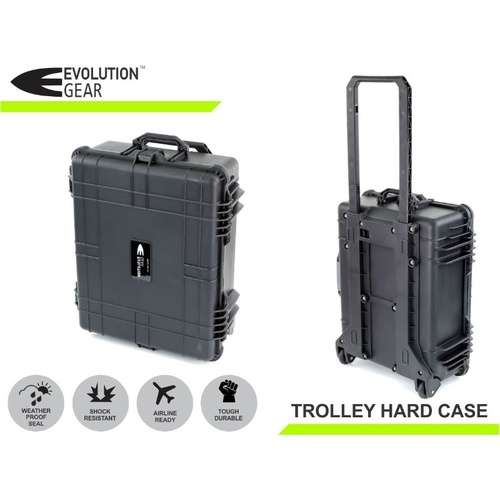 Evolution Gear Trolley Black Hard Case-HD Series-615 x 490 x 255mm-EG-5525
