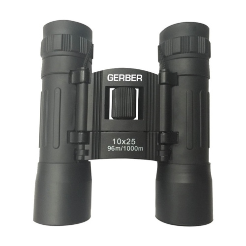 Gerber 10x25 Compact Roof Prism Rubber Coated Binocular - GBP1025