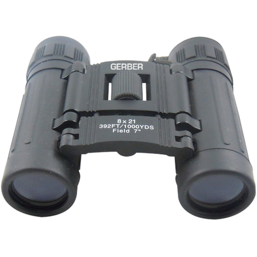 Gerber 8x21 Compact Roof Prism Rubber Coated Binocular - GBP821