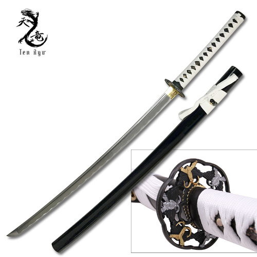 Ten Ryu Handmade Samurai Sword - White - K-TR-037