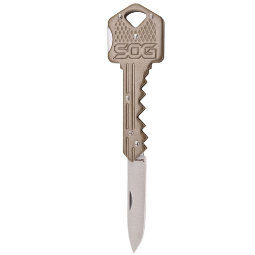 SOG Key Knife Folding Blade in Brass - KEY102-CP