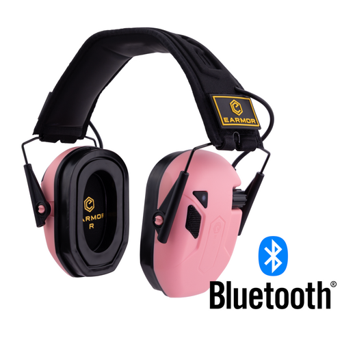 Earmor M300T Electronic Bluetooth Earmuffs - Pink - M300T-PK