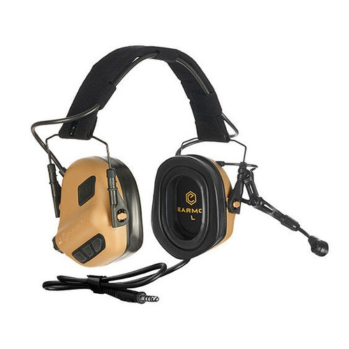 Earmor M32 PLUS Electronic Earmuffs With Microphone - Coyote - M32P-CB