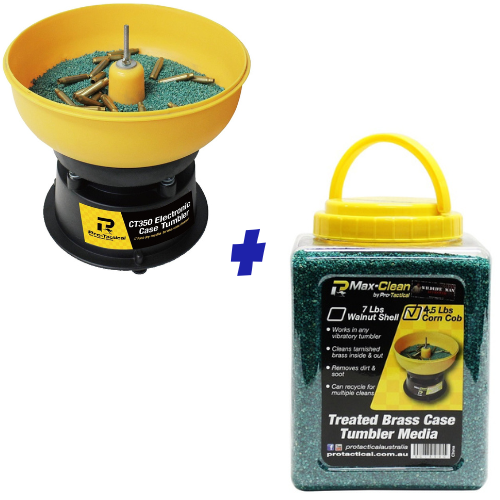 Pro-Tactical Electronic 3.5L Case Tumbler with 4.5lbs Treated Corn Cob Media - CT350-GC550C