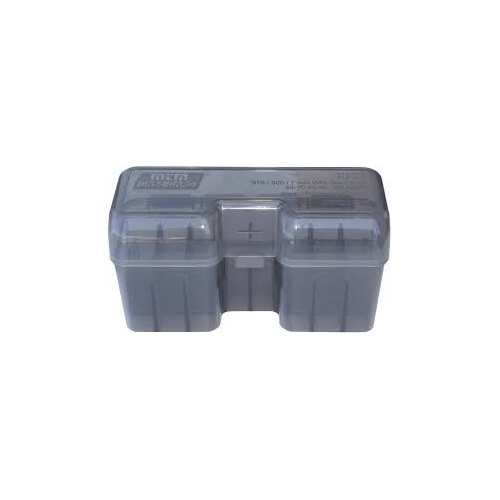 MTM Flip-Top Hinged Ammo Box - 338 WSM, 45-70, 450 Marlin - Smoke - RF22-SM-41
