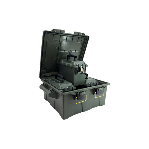 Ridgetek .30 Cal Large Utility Box with x3 Ammo Boxes - OD Green - RL10134