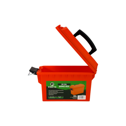 Ridgetek .30Cal Ammo Box Emergency Orange Includes Padlock - RL10168