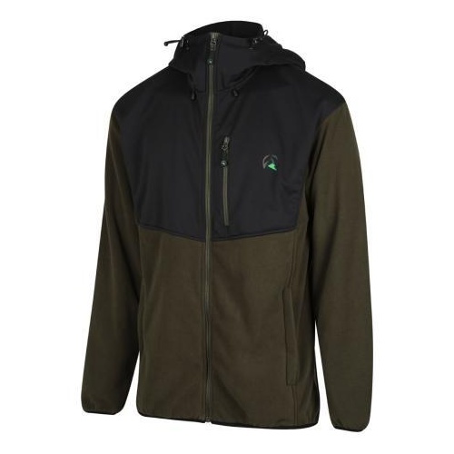 Ridgeline Mens Ascent Half Shell Jacket Field Olive/Black M  - RLCSJASFRB2