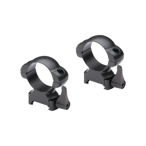 Sabre QR Quick Release High 1 Inch Matte Black Weaver Steel Mount Rings  - SABMQR1WH