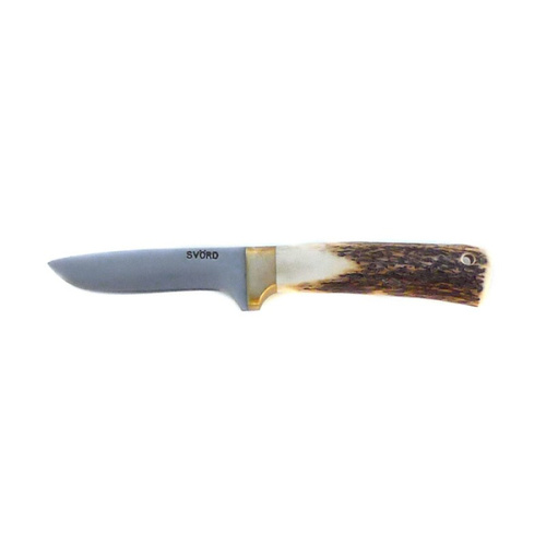 Svord Bird & Trout Leather Stag 3 1/2" Drop Point 90mm 15N20 Blade Knife - SVBTS