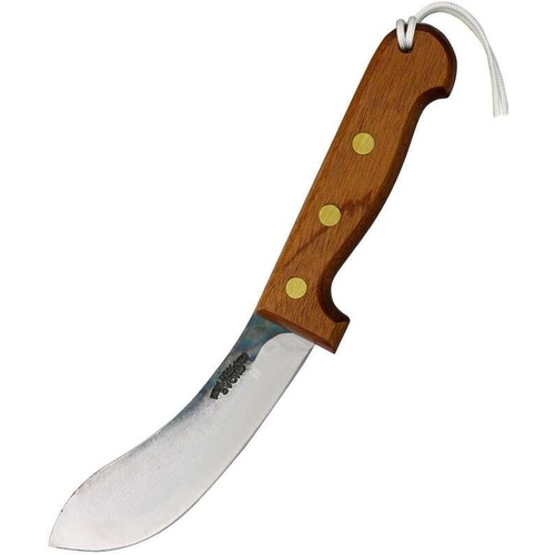 Svord Curved Skinner Knife 5.75" in Brown Hardwood w/ Sheath - SVCS