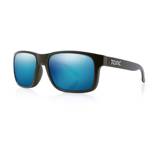 Tonic Mo Matt Black Mirror Blue Sunglasses - TMOBLKBLMIRR