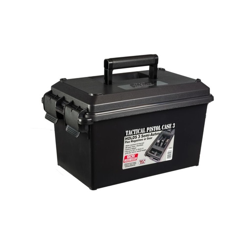 MTM Tactical Pistol Handgun Case - 3-Semi-Autos plus mags TPC3